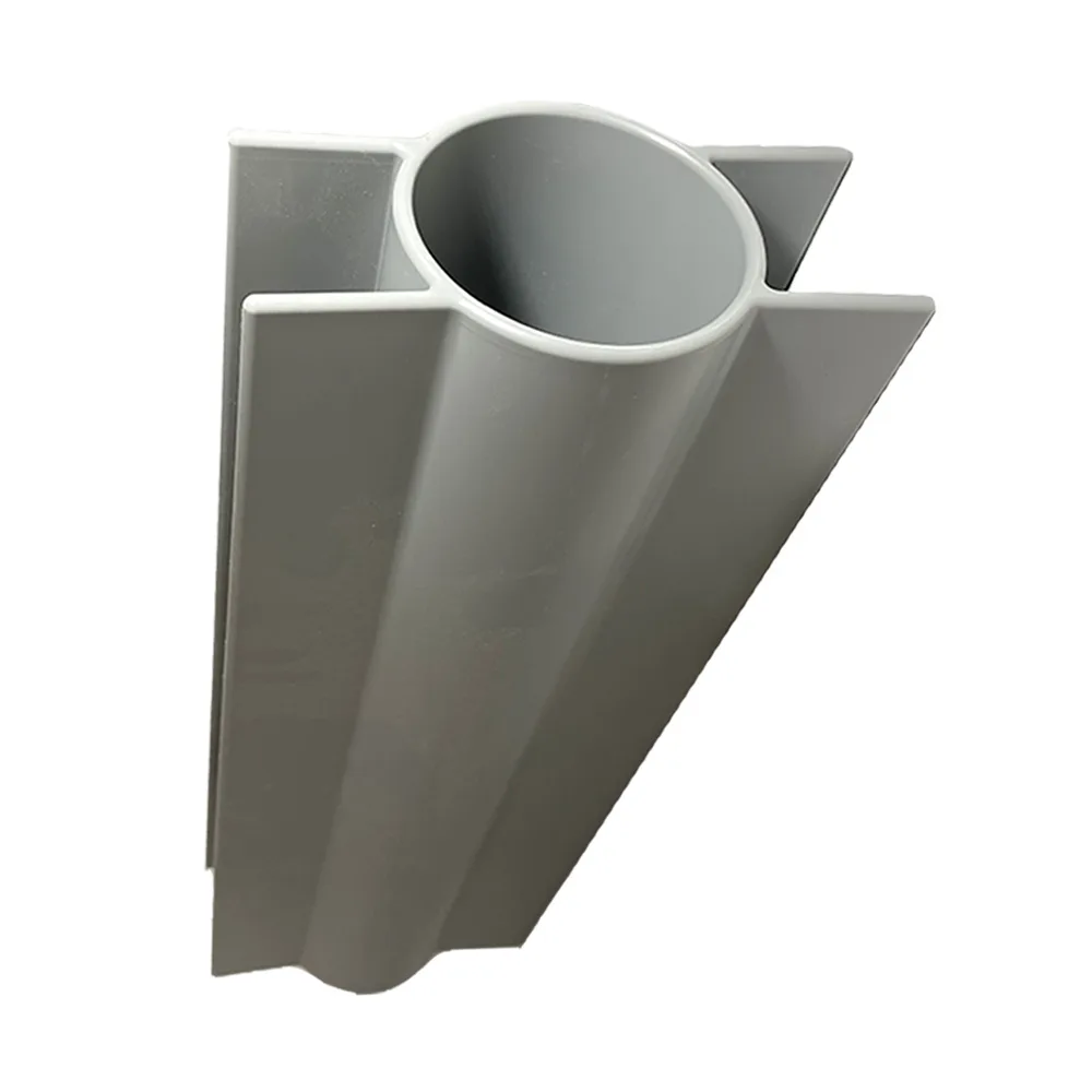 Soporte para placa de hormigón con pie PP Ø60x300 - Negro intenso