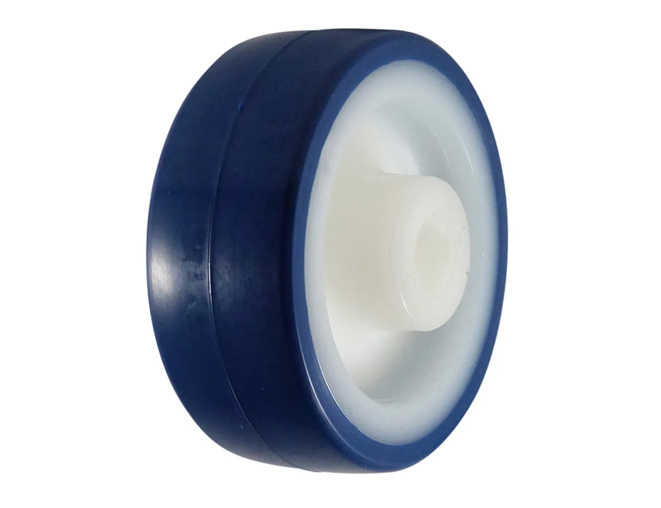 Rueda TPU - azul - higiene – Rueda TPU - 600kg - horquillas de acero inoxidable