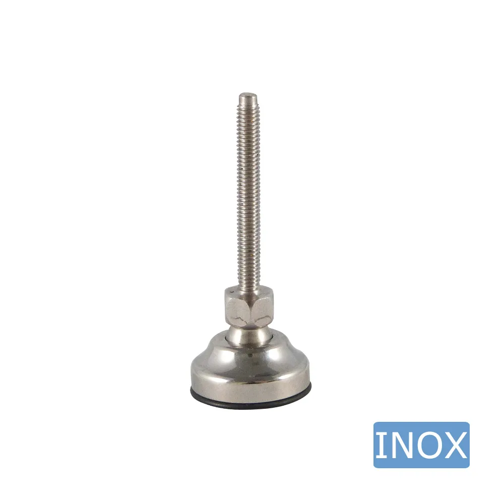 Pie nivelador redondo articulado antideslizante Ø120 - M20x150 - Acero inoxidable A2 (AISI 304) imagen 4