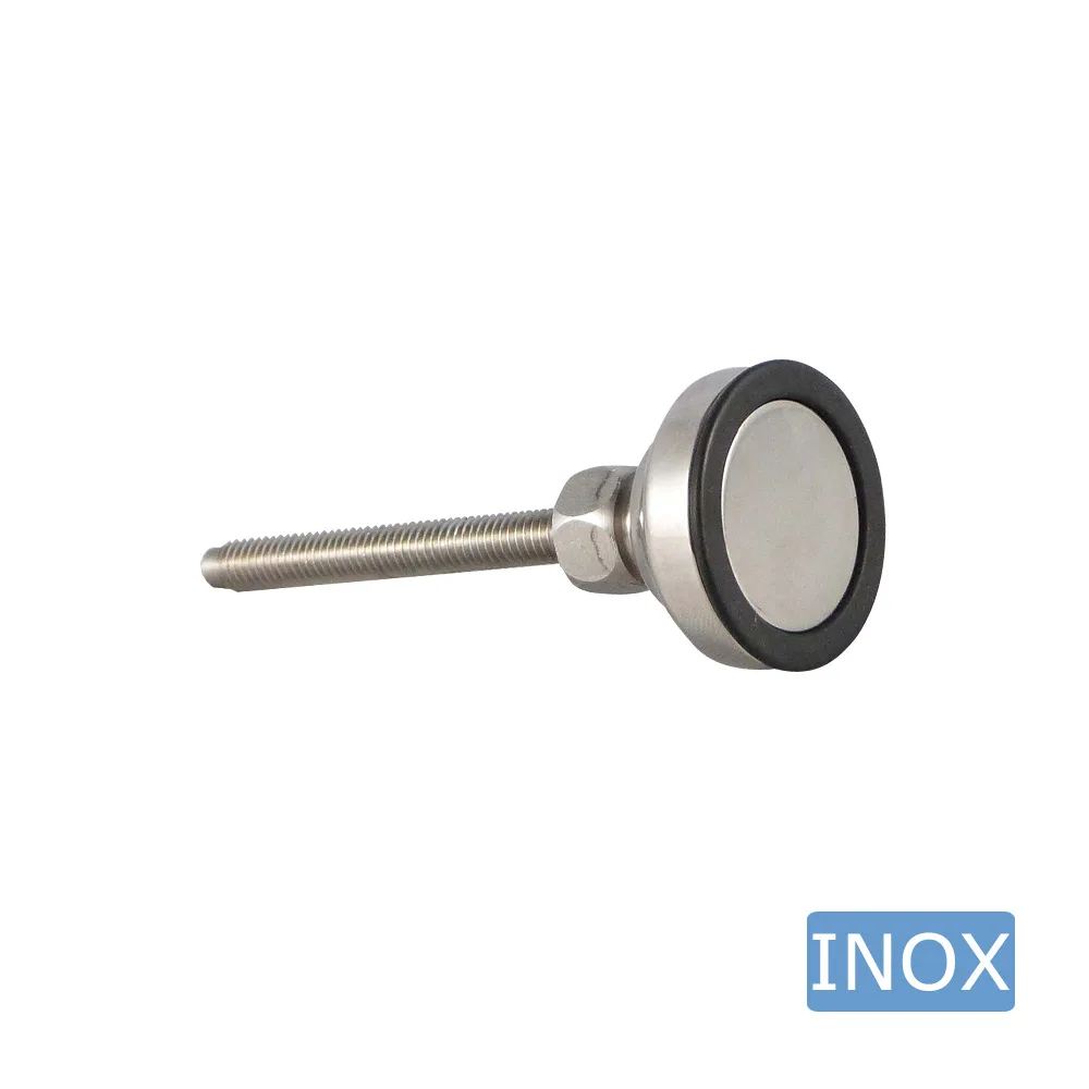 Pie nivelador redondo articulado antideslizante Ø120 - M20x150 - Acero inoxidable A2 (AISI 304) imagen 5