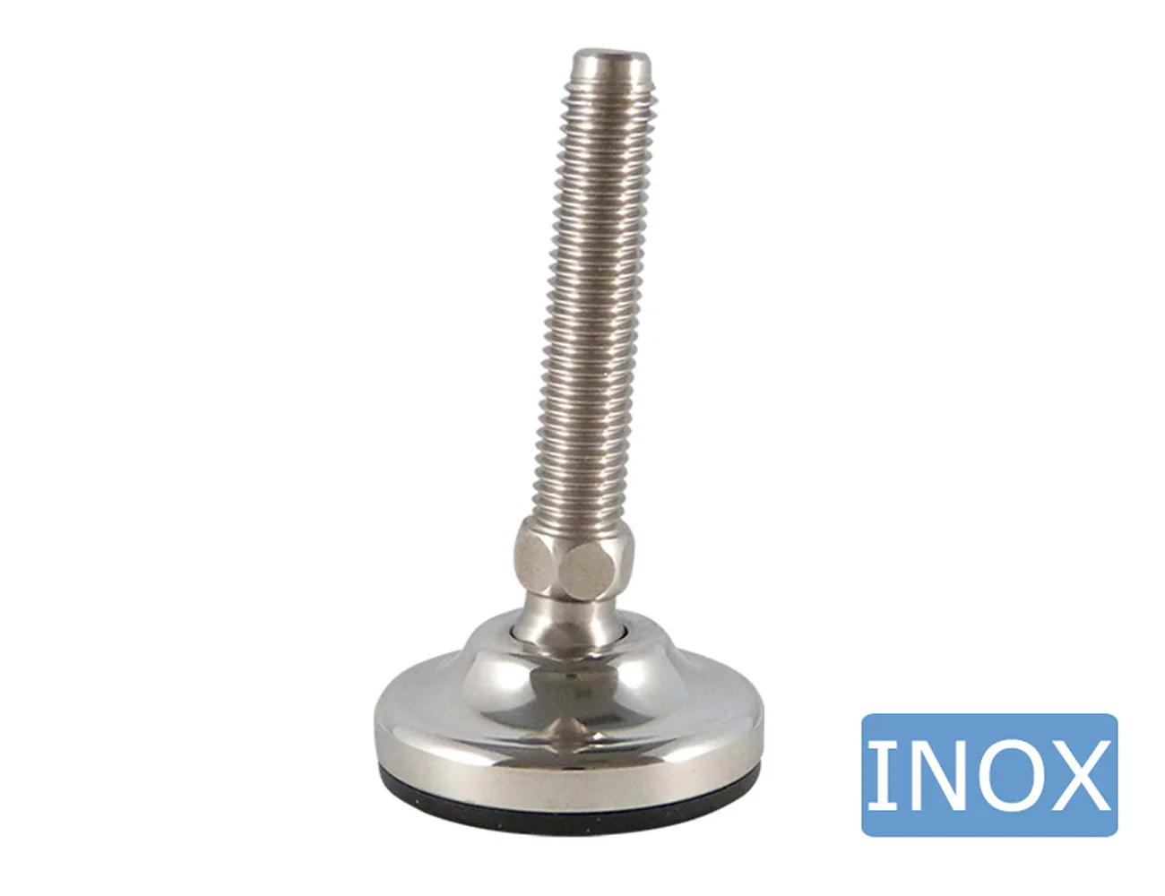 Pies niveladores articulados - base maciza - acero inoxidable – Pies niveladores - acero inoxidable