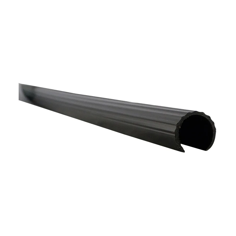 Perfil de sujeción para tubo redondo autoadhesivo Ø30mm PVC - 2000mm largo - Negro imagen 3