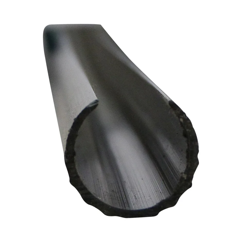 Perfil de sujeción para tubo redondo autoadhesivo Ø30mm PVC - 2000mm largo - Negro imagen 4