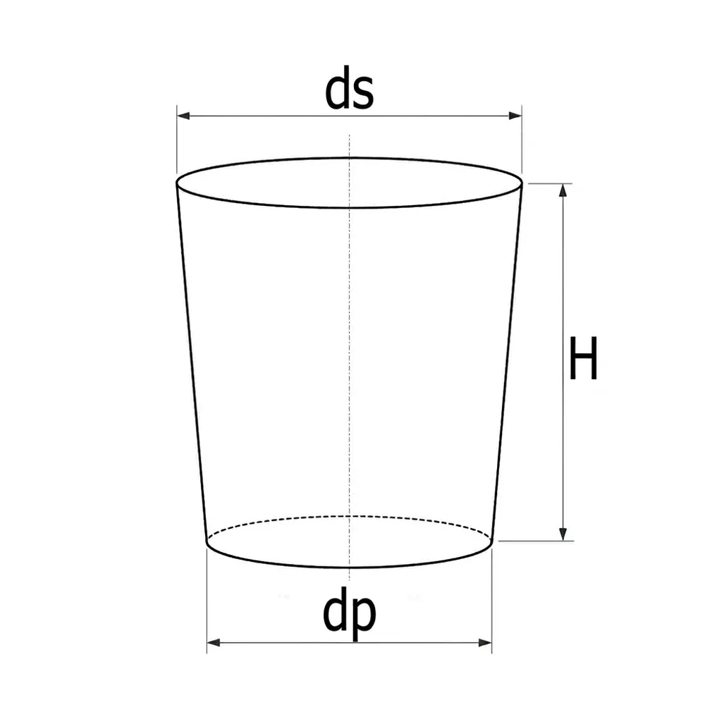 Dibujo técnico: Tapón cónico de corcho