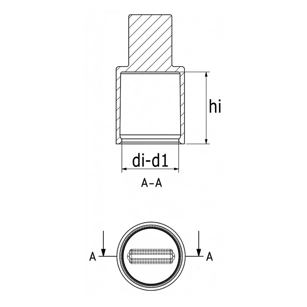 Dibujo técnico: Capuchón flexible con lengüeta - TPE