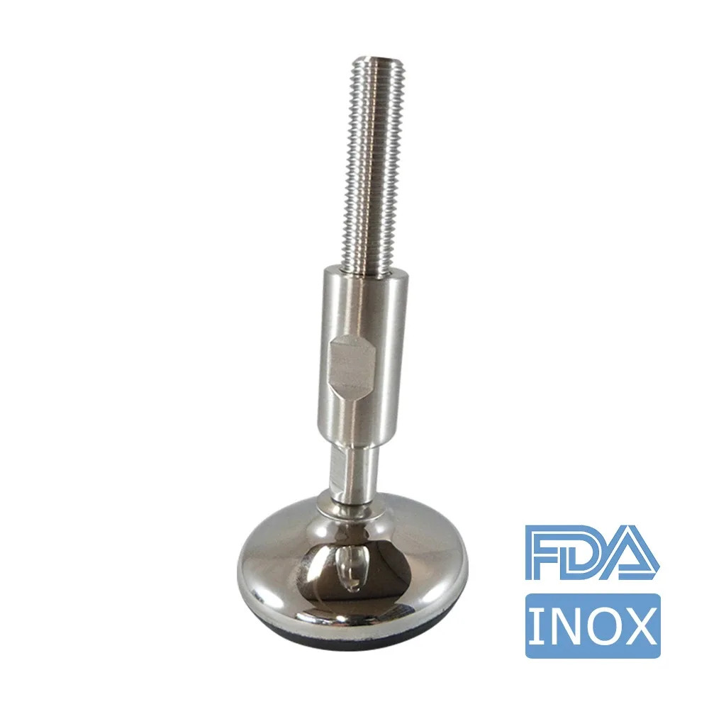 Pie nivelador de acero inoxidable – Higiene reforzada