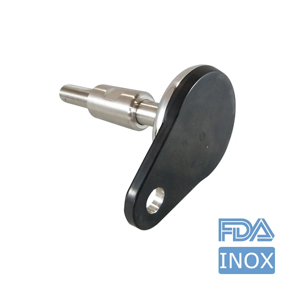 Pie nivelador redondo Ø100- M20x180 - extra higiénico con ojal de fijación Ø15mm - Acero inoxidable imagen 2
