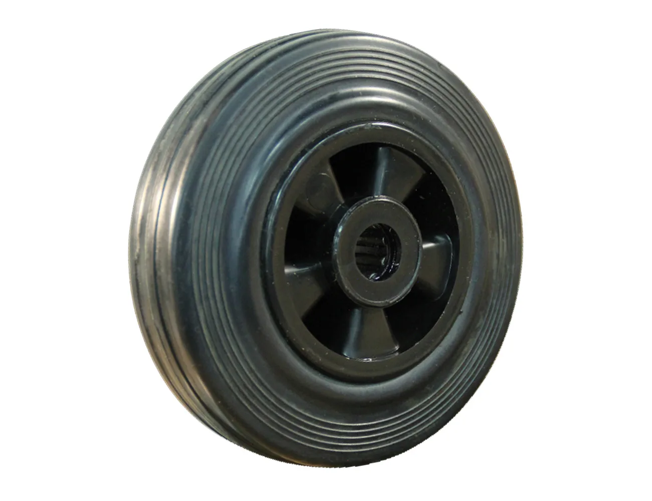 Rueda de goma maciza- 250kg - horquillas de acero – Ruedas