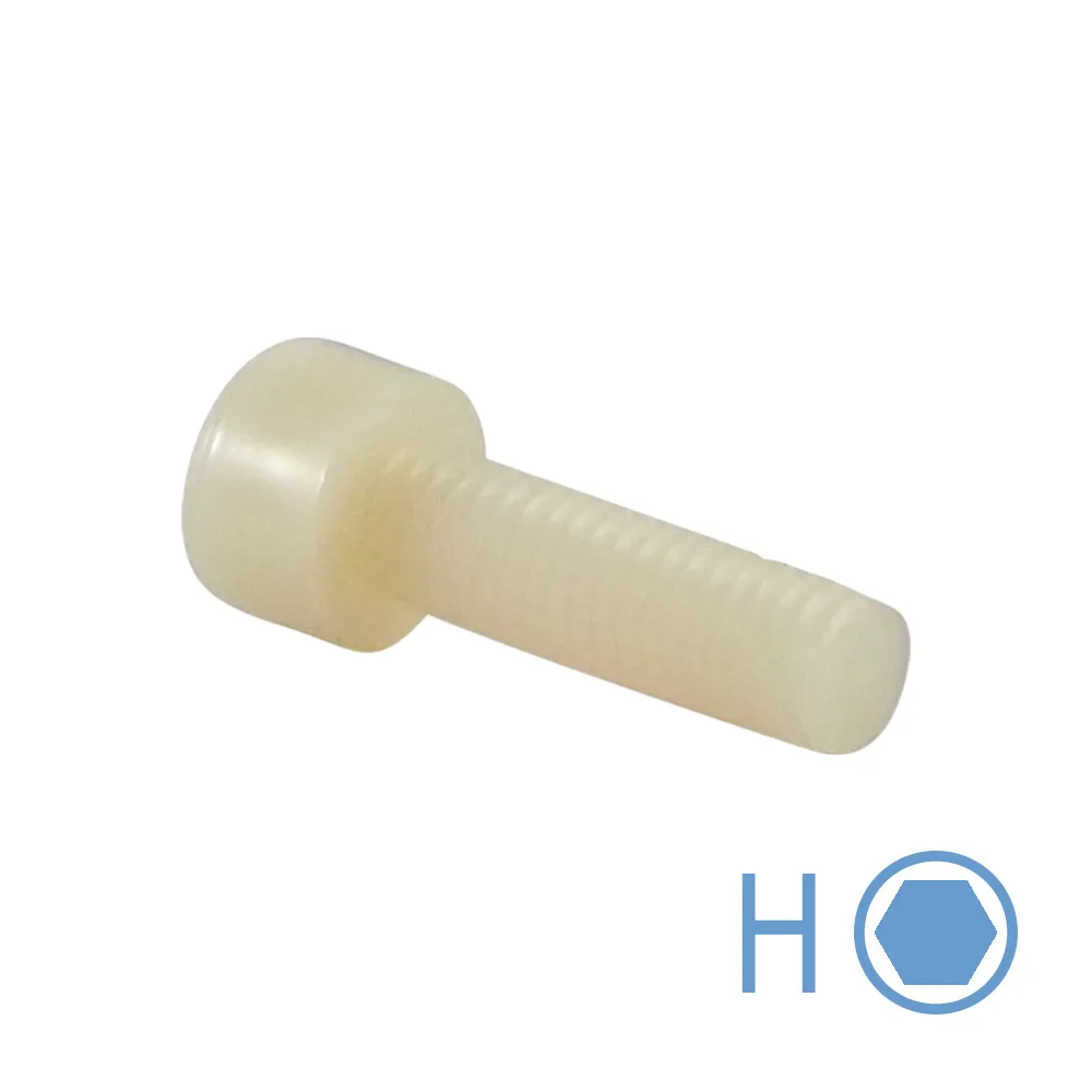 Tornillo Allen de cabeza cilíndrica PA 6.6 - DIN 912 - M6x15mm - Natural imagen 2