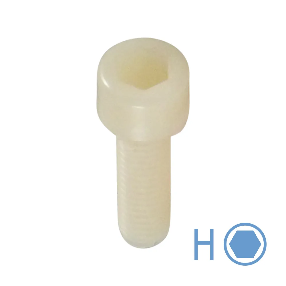 Tornillo Allen de cabeza cilíndrica PA 6.6 - DIN 912 - M6x15mm - Natural