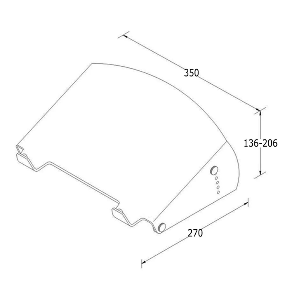 Plano de dimensiones Soporte ajustable para portátil - transparente
