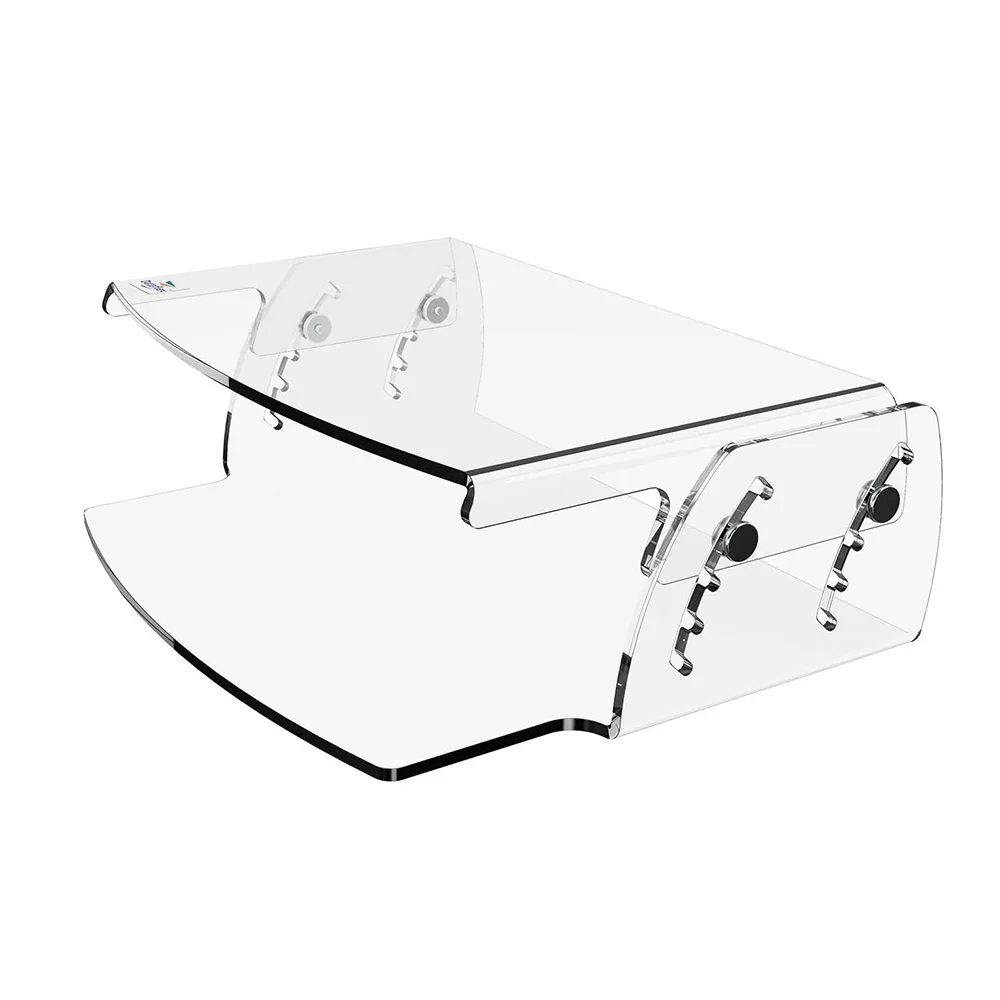 Soporte elevador ajustable para escritorio - transparente