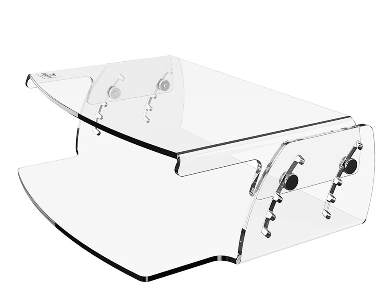 Soporte elevador ajustable para escritorio - transparente – Brazos para monitor, soportes y accesorios