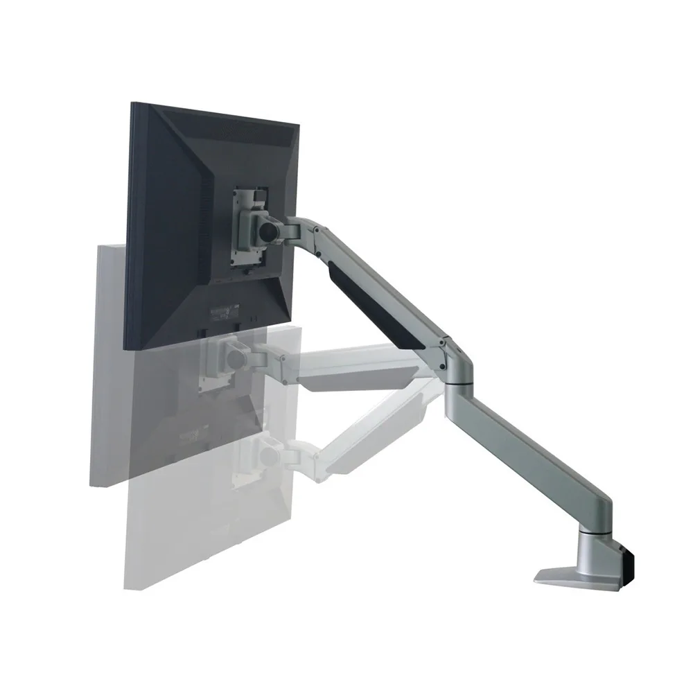 Brazo para monitor Darmian - Al - Aluminio - SET - 1 pantalla con resorte de gas 9-21kg - Blanco imagen 3