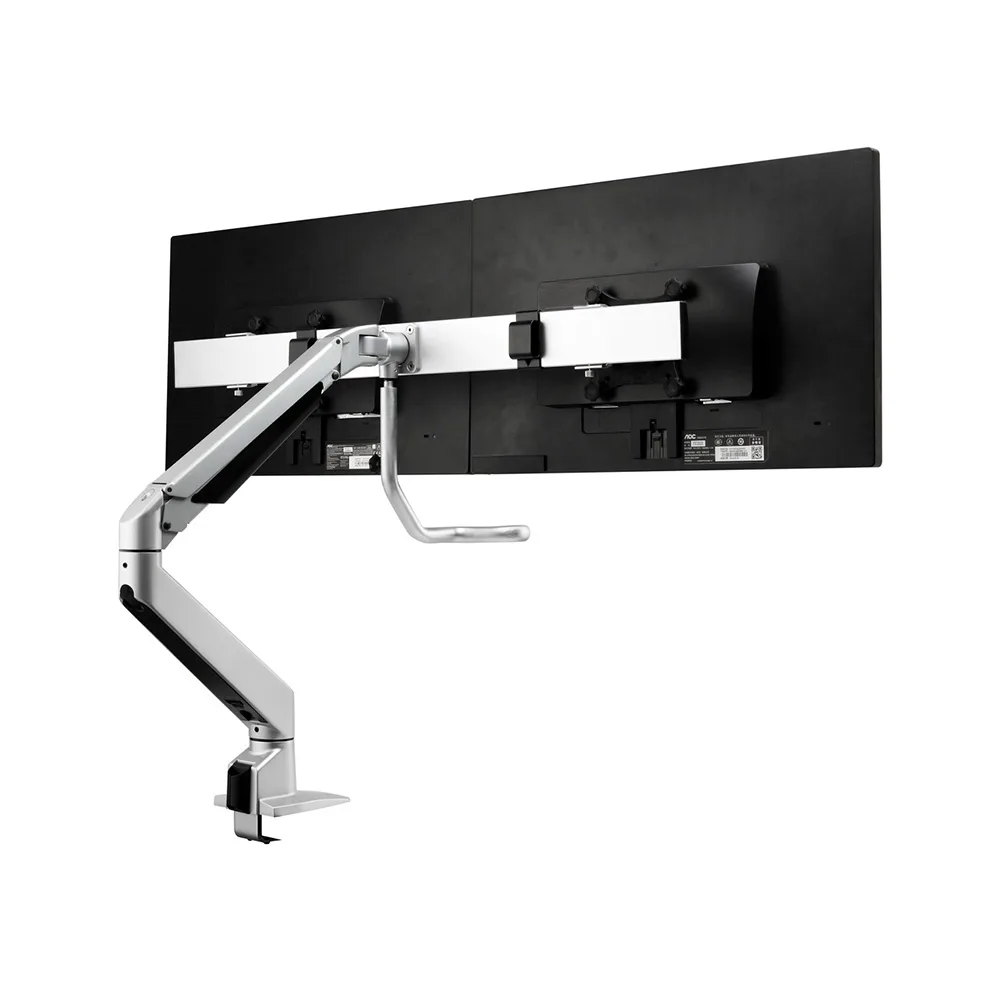 Brazo para monitor Damian – SET - resorte de gas 2-10kg + barra transversal – 2 pantallas