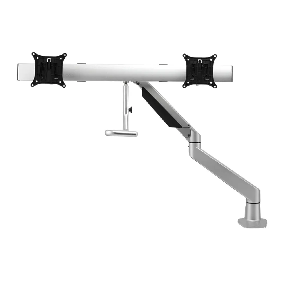 Brazo para monitor Damian – SET - resorte de gas 2-10kg + barra transversal – 2 pantallas