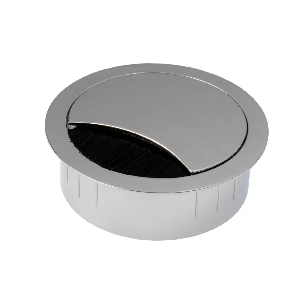 Pasacables redondo Ø80mm - Zamak - 2 piezas - redondo Ø88mm - Blanco