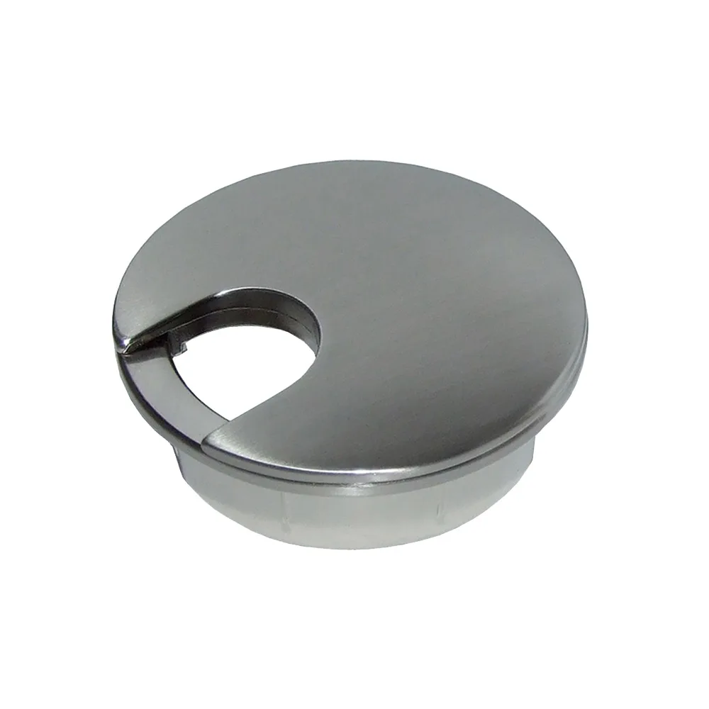 Pasacables redondo Ø47mm - Zamak - 2 piezas - redondo Ø56.0mm - Acero inoxidable