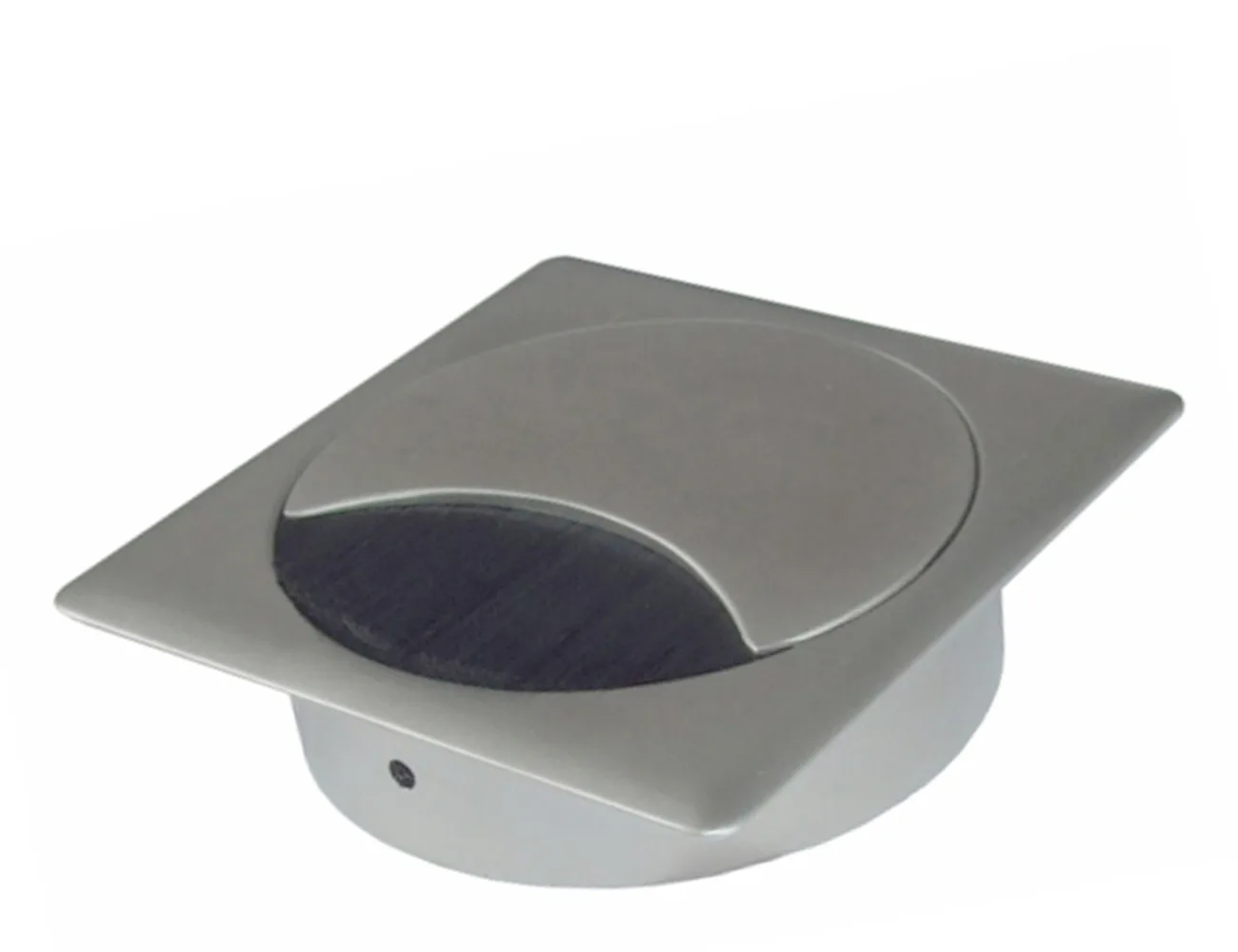 Pasacables de aleación – 2 piezas – cuadrado – Pasacables para mesa y pasacables