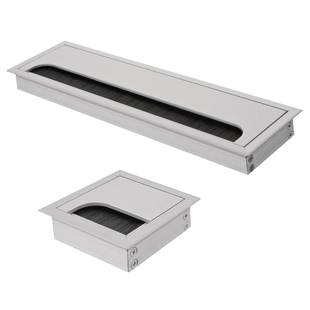 Pasacables redondo rectangular 120x450x13mm - cierre suave - Aluminio imagen 4
