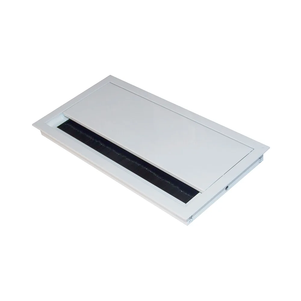 Pasacables redondo rectangular 120x450x13mm - cierre suave - Aluminio