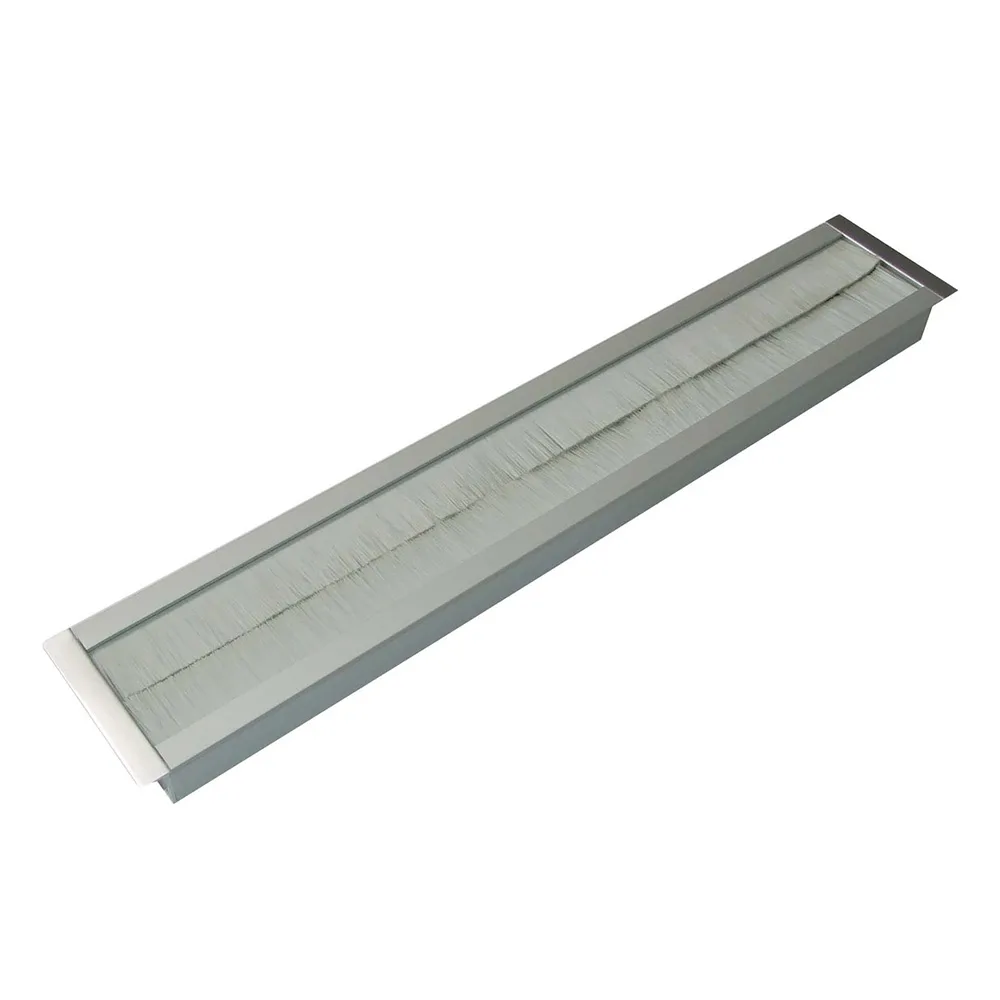 Pasacables rectangular 385x63mm - Semirredondo - 450x69mm - cepillos Negro