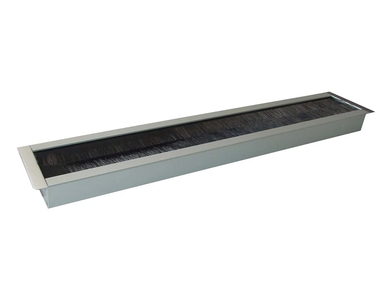 Pasacables de aluminio – junta de cepillo – rectangular – Pasacables para mesa y pasacables
