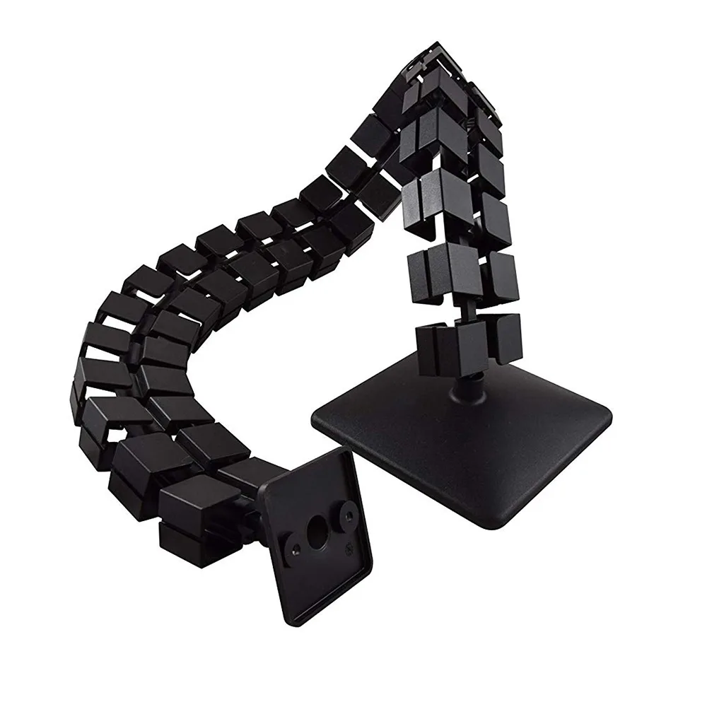Columna pasacables rectangular 759mm PP - 23 segmentos - Negro imagen 2