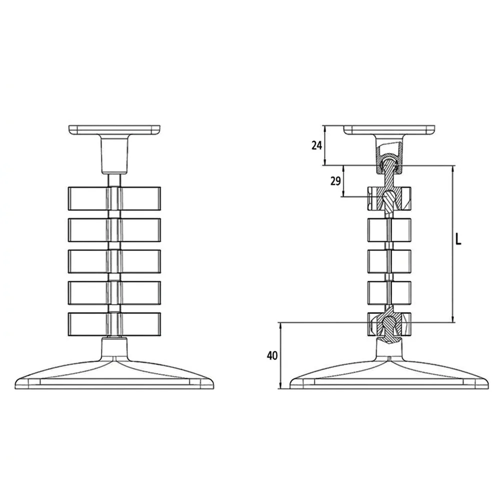 Dibujo técnico: Set de canaleta flexible – Konvex - Kuba 2
