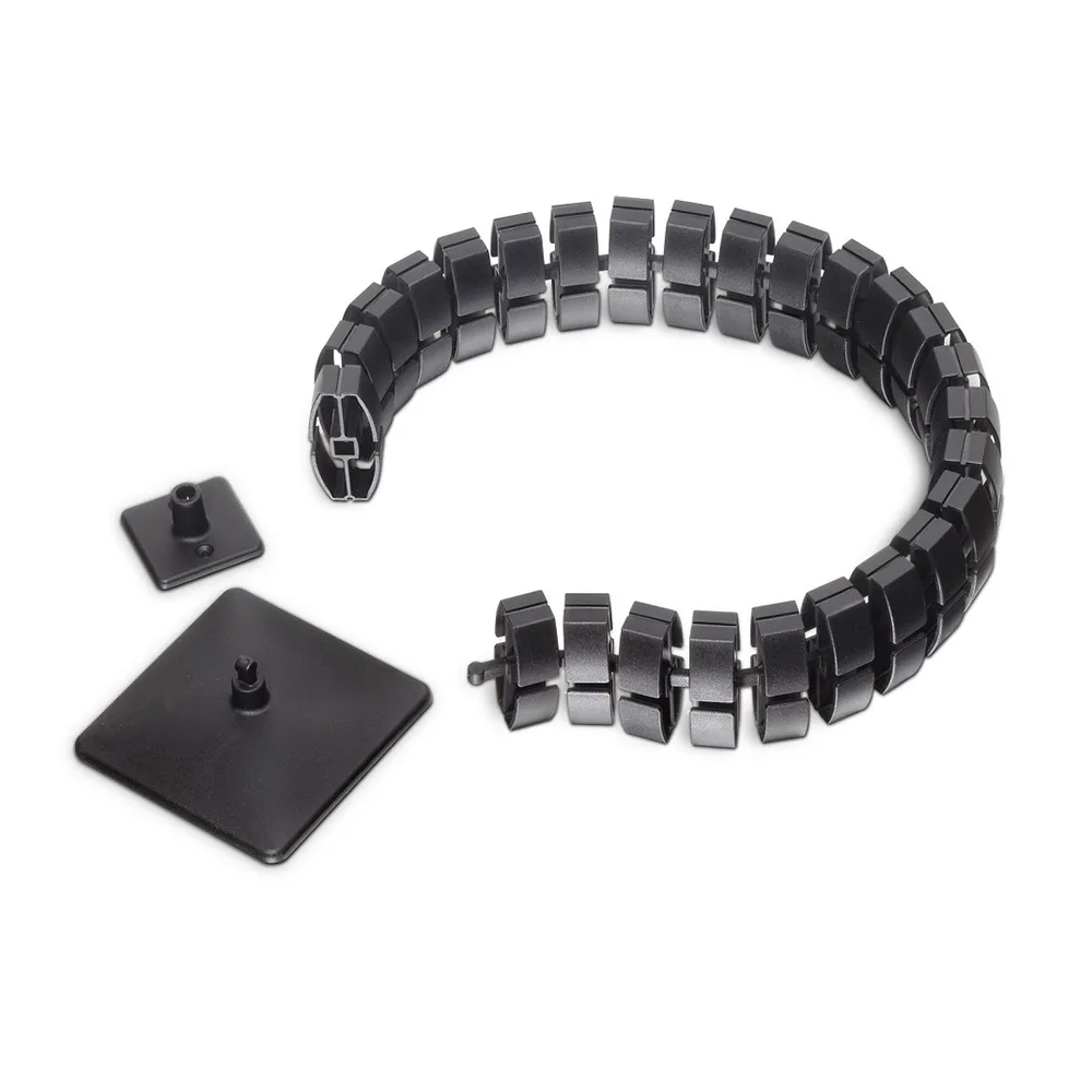 Canaleta flexible modelo Konvex 754mm PP - 26 segmentos - Negro