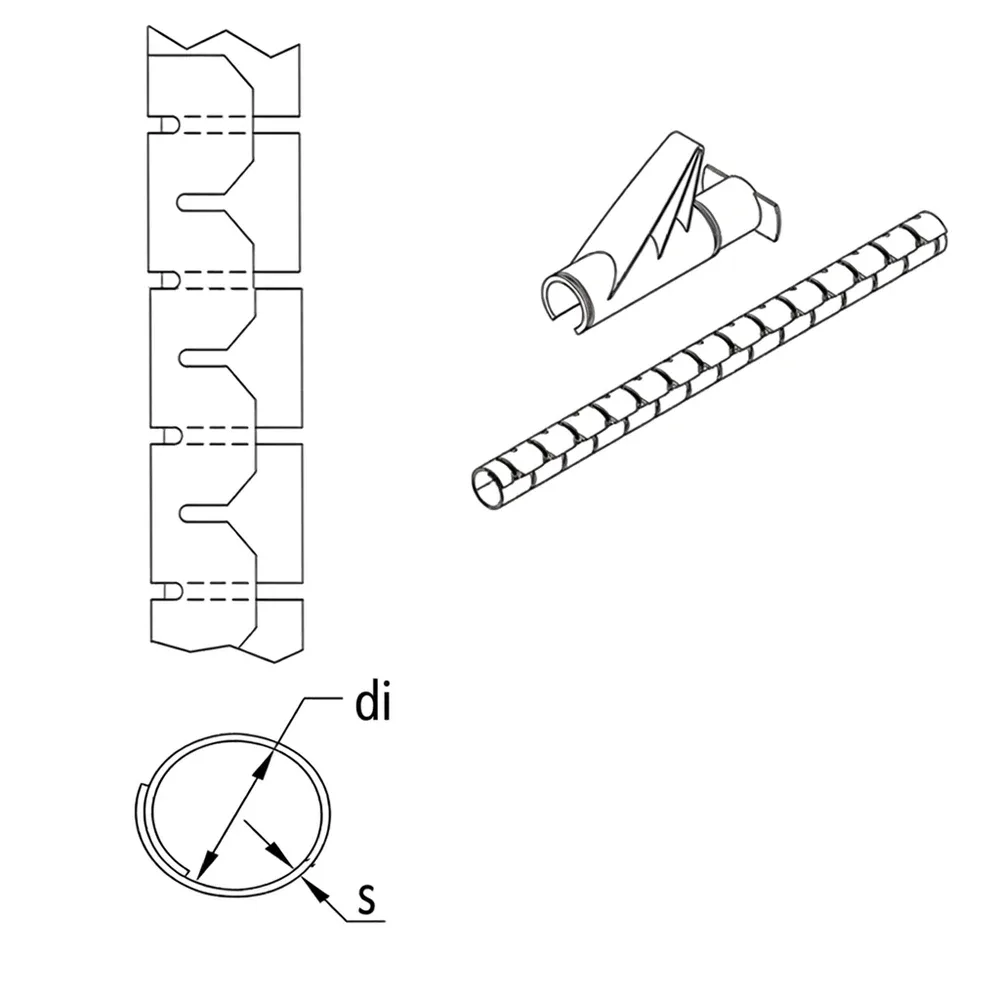 Dibujo técnico: Cable Eater - funda organizadora de cables