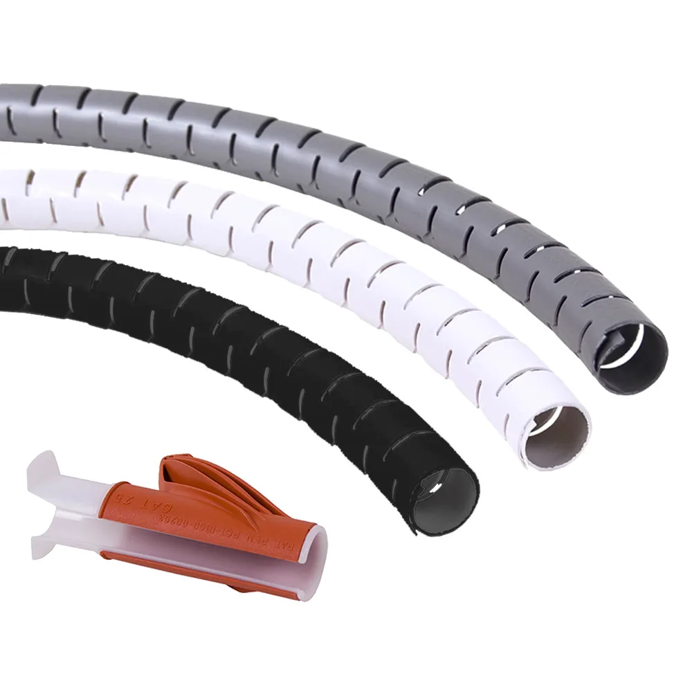 Funda organizadora de cables flexible Ø15mm PP - 50 metro por rol - Negro imagen 3
