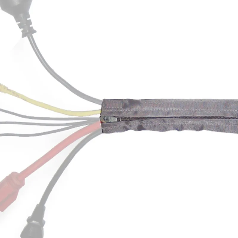 Funda para cables ZipZ con cremallera 1200mm - PA - Negro