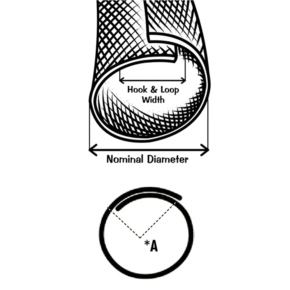 Plano de dimensiones Funda trenzada Flexo F6 - organizador de cables