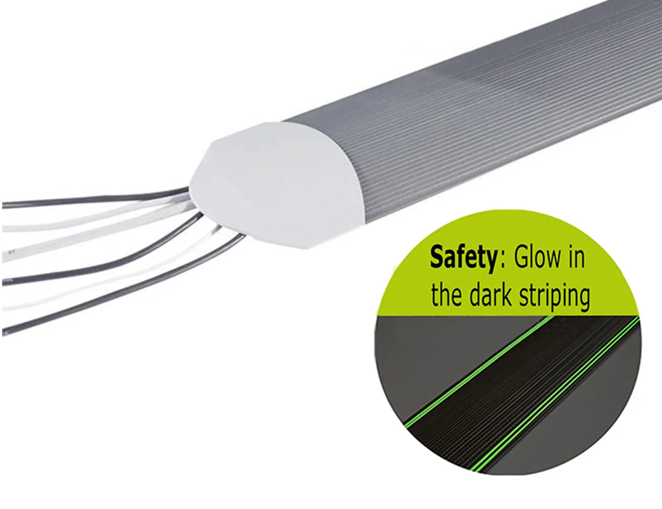 Pasacables de suelo Serpa® – TPE – con bandas fluorescentes – Canaleta de suelo Serpa® – con tiras fluorescentes