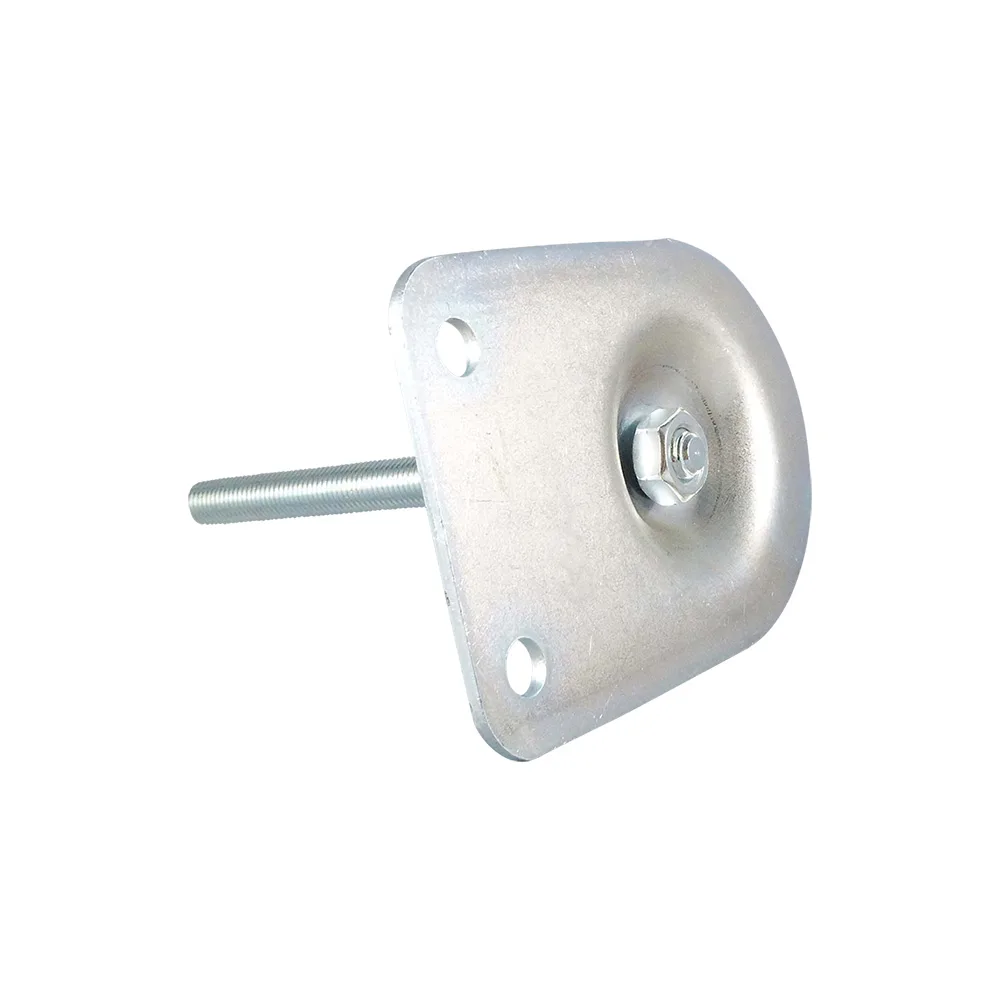 Pie nivelador de acero galvanizado semiesférico 110x151mm - M16x200- Zinc imagen 2