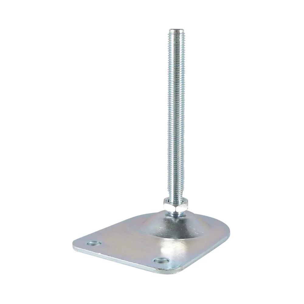 Pie nivelador de acero galvanizado semiesférico 110x151mm - M16x200- Zinc