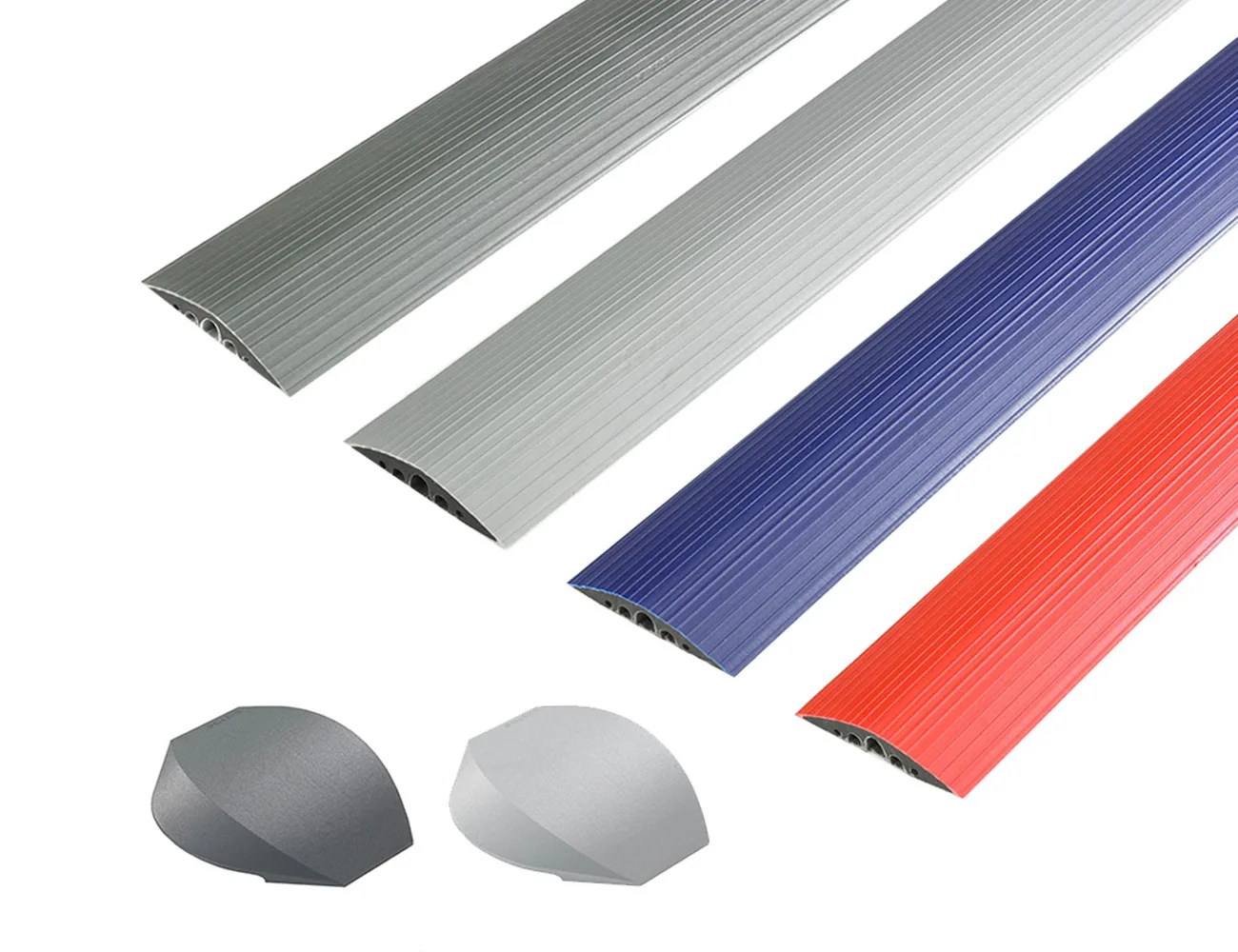 Canaleta de suelo Serpa® – con tiras fluorescentes – Canaletas y puentes para cables de suelo