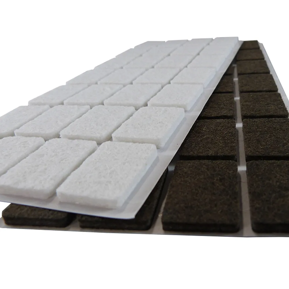 Fieltros adhesivos rectangulares 30x20mm- H=3.5mm - 28 piezas por hoja - Marrón imagen 2