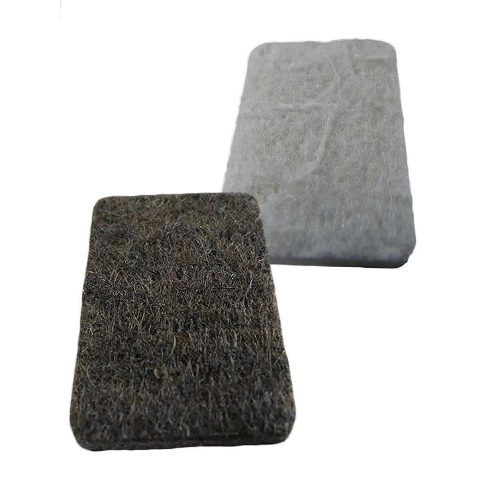 Fieltros adhesivos rectangulares 30x20mm- H=3.5mm - 28 piezas por hoja - Marrón
