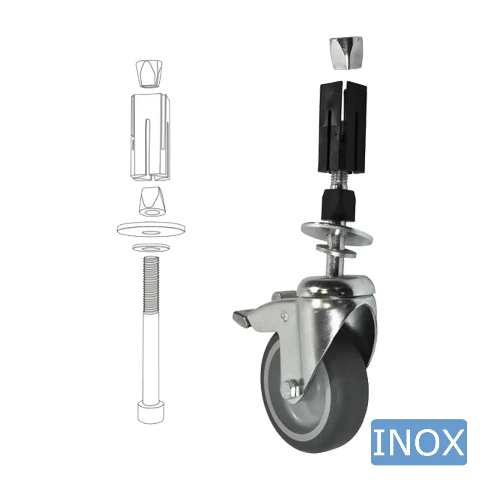 Adaptador para ruedas expansivas - acero inoxidable