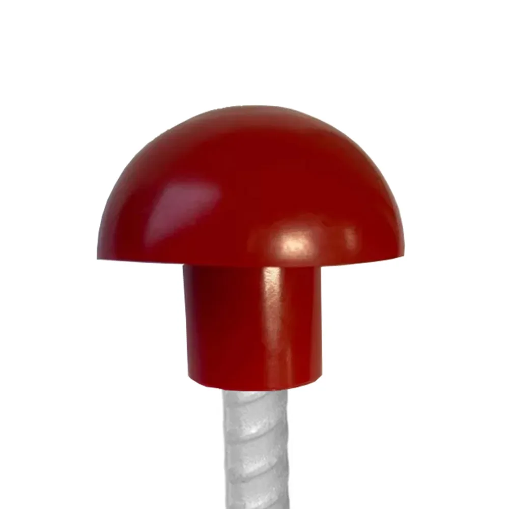 Protección para varillas de corrugado Ø16-32mm - modelo seta - Rojo