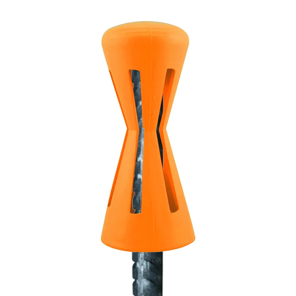 Protección para varillas contra penetración Ø8-14mm - modelo reloj de arena - Naranja