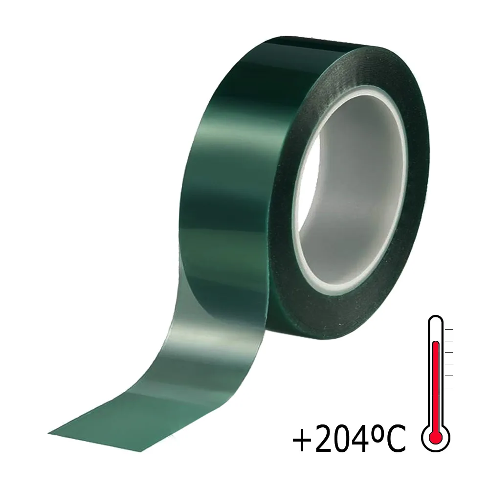 Cinta de enmascarar de poliéster 15mm - 66m por rollo - Verde