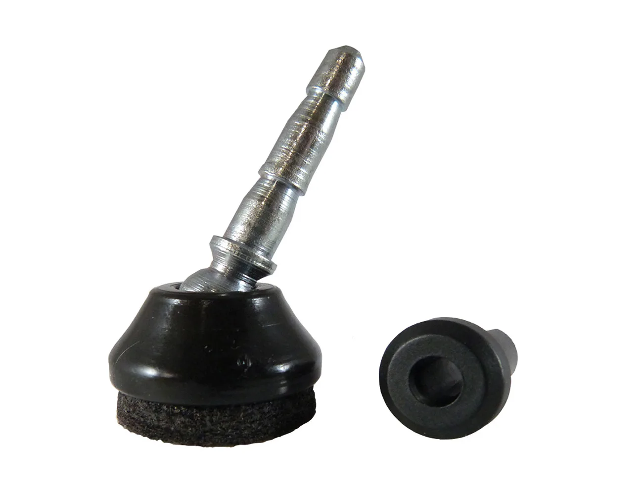 Nivelador articulado con base deslizante de fieltro y casquillo de fijación – Nivelador articulado con base de fieltro y casquillo de fijación