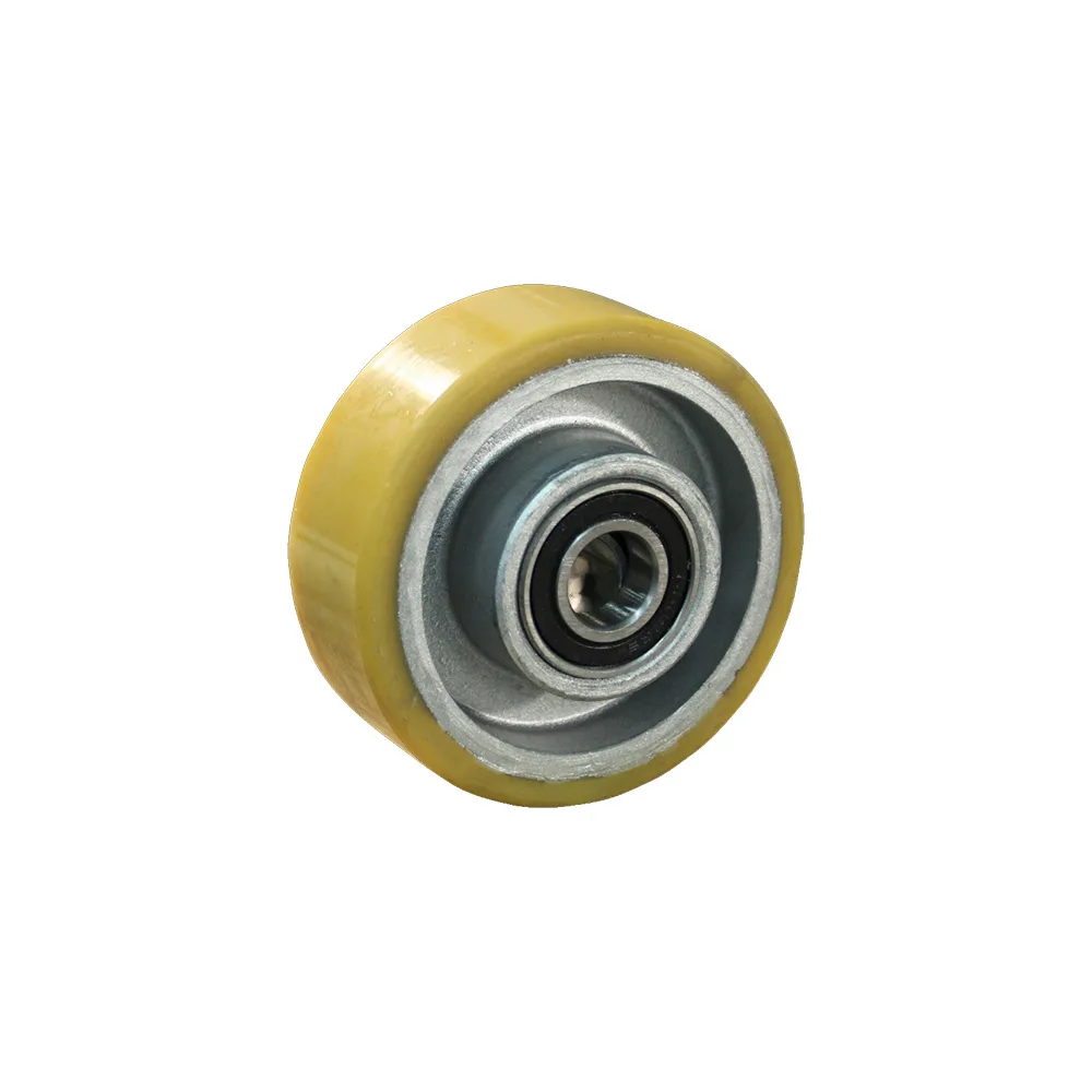 Rueda Ø100mm - banda de rodadura PU / TPU - Rodamiento de bolas - carga pesada - agujero del eje Ø15mm imagen 2
