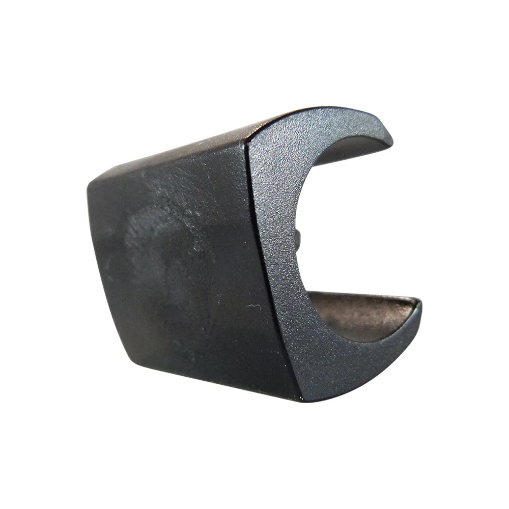 Patín deslizante rectangular autofijante para tubos PE - Ø30-32mm - con tetón Ø5.7mm - Negro imagen 2