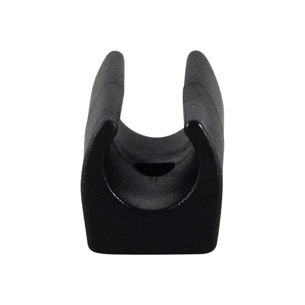Deslizador rectangular para tubos autofijante PE - Ø12.0mm - con agujero Ø5.5mm - Negro imagen 3