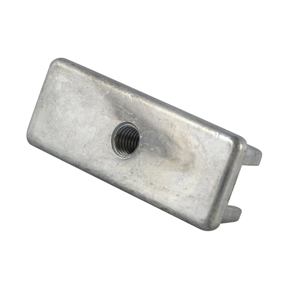 Contera rectangular de zinc inyectado