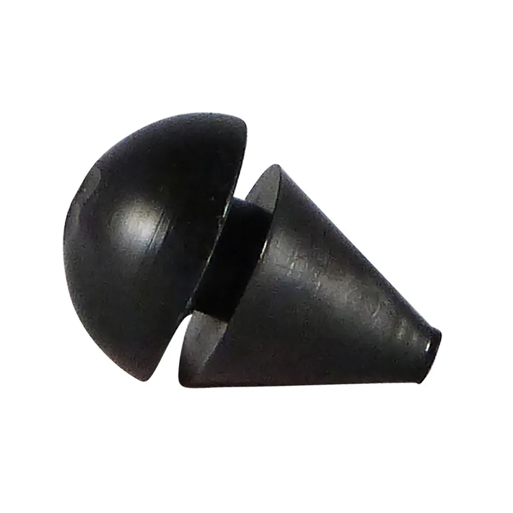 Tope encastrable PVC-P Ø12x6.0x1.0mm - Negro